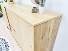Load image into Gallery viewer, Frohna Sideboard Buffet Table with 3 Drawers - Oak