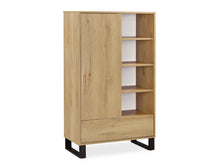 Load image into Gallery viewer, Frohna Bookshelf Cabinet with Drawer - Oak