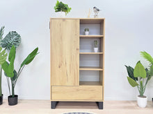 Load image into Gallery viewer, Frohna Bookshelf Cabinet with Drawer - Oak