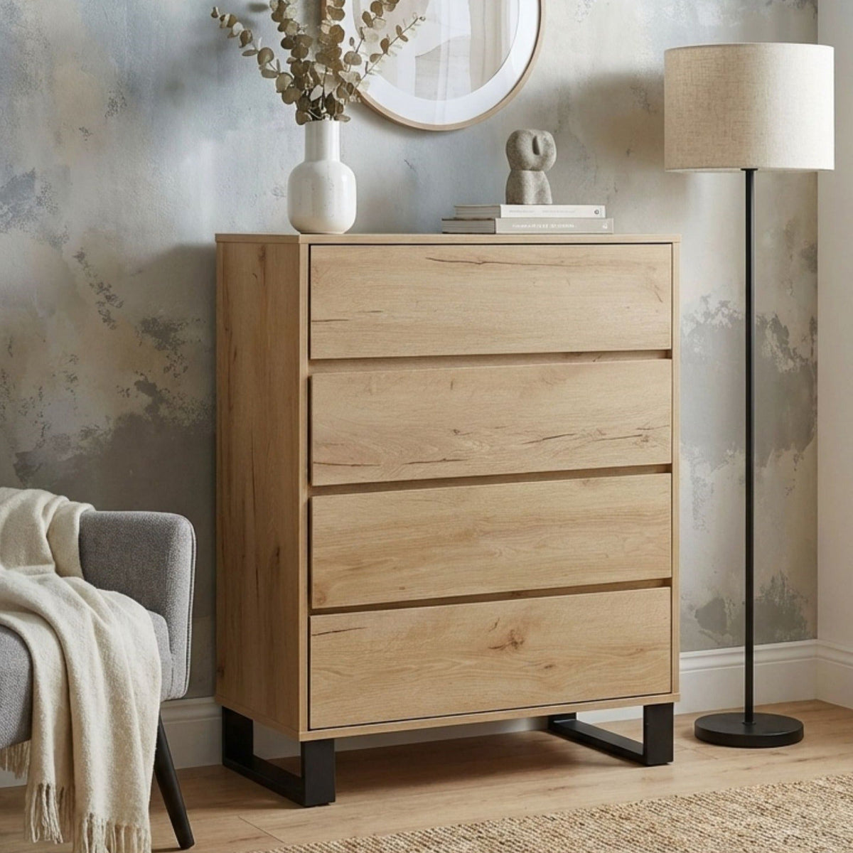 Frohna Tallboy 4 Drawer Chest Dresser