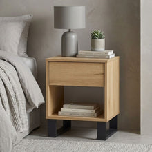 Load image into Gallery viewer, Frohna Wooden Bedside Table Nightstand - Oak
