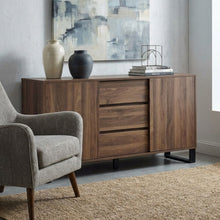 Load image into Gallery viewer, Frohna Sideboard Buffet Table with 3 Drawers - Walnut