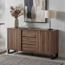 Load image into Gallery viewer, Frohna Sideboard Buffet Table with 3 Drawers - Walnut