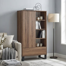 Load image into Gallery viewer, Frohna Bookshelf Cabinet with Drawer - Walnut