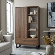 Load image into Gallery viewer, Frohna Bookshelf Cabinet with Drawer - Walnut