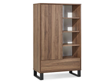 Load image into Gallery viewer, Frohna Bookshelf Cabinet with Drawer - Walnut