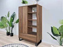 Load image into Gallery viewer, Frohna Bookshelf Cabinet with Drawer - Walnut