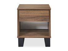 Load image into Gallery viewer, Frohna Wooden Bedside Table Nightstand - Walnut