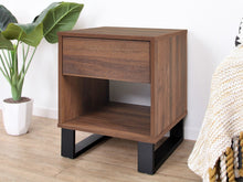 Load image into Gallery viewer, Frohna Wooden Bedside Table Nightstand - Walnut