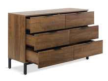 Load image into Gallery viewer, Ocala Low Boy 6 Drawer Chest Dresser - Walnut