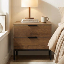 Load image into Gallery viewer, Ocala Wooden Bedside Table - Walnut