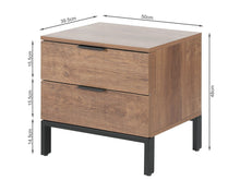 Load image into Gallery viewer, Ocala Wooden Bedside Table - Walnut