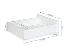 Load image into Gallery viewer, Mateo Wooden Bedside Table with 2 Drawer - White