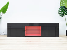 Load image into Gallery viewer, Maize 1.3m LED Entertainment Unit - Black