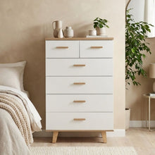 Load image into Gallery viewer, Alton Tallboy 6 Drawers - Natural + White