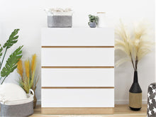 Load image into Gallery viewer, Harris 4 Drawers Tallboy - Oak + White