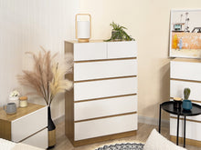 Load image into Gallery viewer, Harris 6 Drawers Tallboy - Oak + White