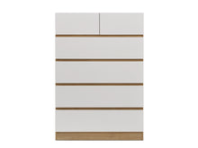 Load image into Gallery viewer, Harris 6 Drawers Tallboy - Oak + White