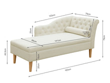 Load image into Gallery viewer, Florence Chaise Lounge Sofa - Beige