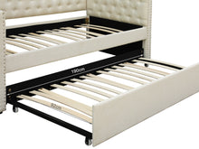 Load image into Gallery viewer, Anzer Single Trundle Bed Frame - Beige
