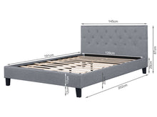 Load image into Gallery viewer, Blane Double Bed Frame - Grey