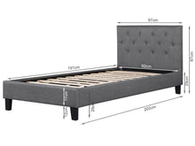 Load image into Gallery viewer, Blane Single Bed Frame - Dark Grey
