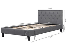 Load image into Gallery viewer, Blane King Single Bed Frame - Dark Grey