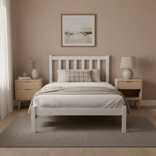 Load image into Gallery viewer, Baker Single Wooden Bed Frame - White
