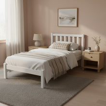 Load image into Gallery viewer, Baker Single Wooden Bed Frame - White