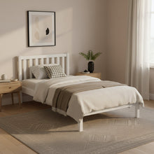 Load image into Gallery viewer, Baker King Single Wooden Bed Frame - White