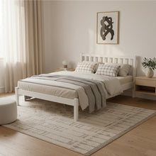 Load image into Gallery viewer, Baker Double Wooden Bed Frame - White