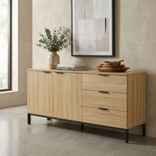 Load image into Gallery viewer, Ocala Sideboard Buffet Table with Drawer - Oak