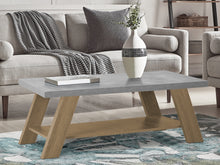 Load image into Gallery viewer, Tommie Rectangular Coffee Table - Cement + Oak
