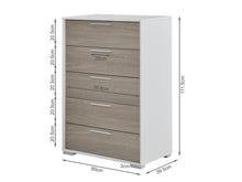 Load image into Gallery viewer, Waipoua 5 Drawer Tallboy - GREY OAK