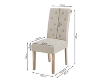 Load image into Gallery viewer, Zoey Upholstered Dining Chair - Set of 2 - Beige