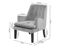 Load image into Gallery viewer, Mila Velvet Arm Chair - Grey