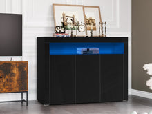 Load image into Gallery viewer, Shiel Sideboard Buffet Table 3 Door - Black
