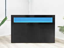 Load image into Gallery viewer, Shiel Sideboard Buffet Table 3 Door - Black