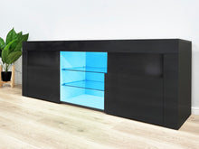 Load image into Gallery viewer, Atka 1.45m LED Entertainment Unit - Black