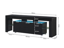 Load image into Gallery viewer, Dothan 1.6m LED Entertainment Unit - Black