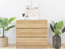 Load image into Gallery viewer, Harris 3 Drawers Tallboy - Oak