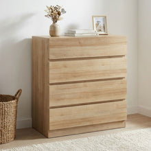 Load image into Gallery viewer, Harris 4 Drawers Tallboy - Oak