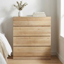 Load image into Gallery viewer, Harris 4 Drawers Tallboy - Oak