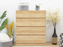 Load image into Gallery viewer, Harris 4 Drawers Tallboy - Oak