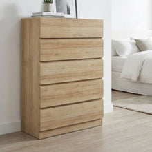 Load image into Gallery viewer, Harris 5 Drawers Tallboy - Oak