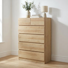 Load image into Gallery viewer, Harris 6 Drawers Tallboy - Oak