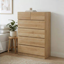Load image into Gallery viewer, Harris 6 Drawers Tallboy - Oak