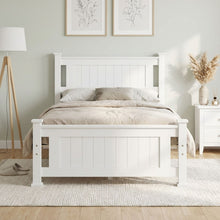 Load image into Gallery viewer, Davraz Single Wooden Bed Frame - White