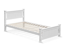 Load image into Gallery viewer, Davraz Single Wooden Bed Frame - White