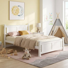Load image into Gallery viewer, Davraz King Single Wooden Bed Frame - White